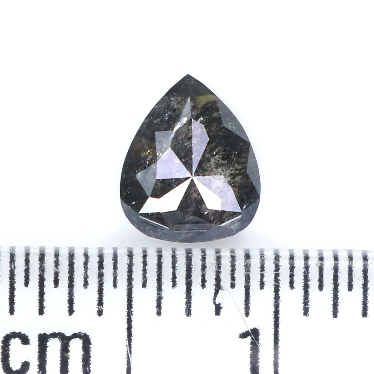 0.48 CT Natural Loose Heart Shape Diamond Salt And Pepper Heart Diamond 5.70 MM Natural Loose Black Grey Color Heart Shape Rose 