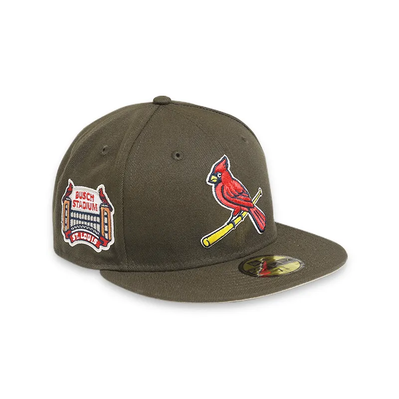 [70693442] St. Louis Cardinals  Busch Stadium Brown 59FIFTY Men's Fitted Hat