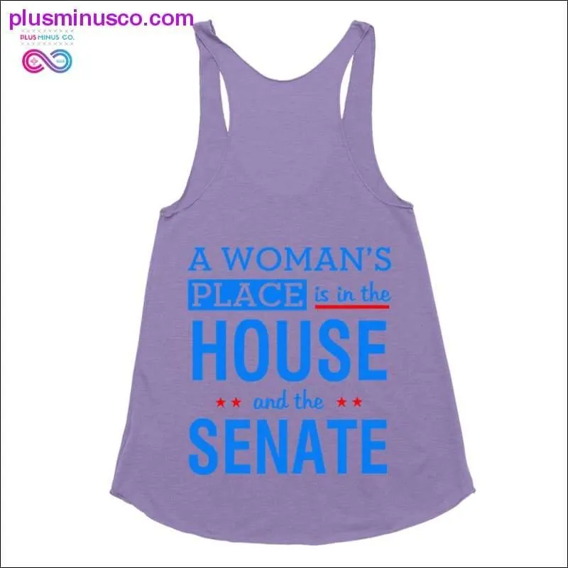 A woman's place is in the house and the senate Tank Tops