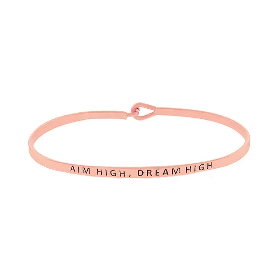 AIM HIGH, DREAM HIGH Message Bracelet