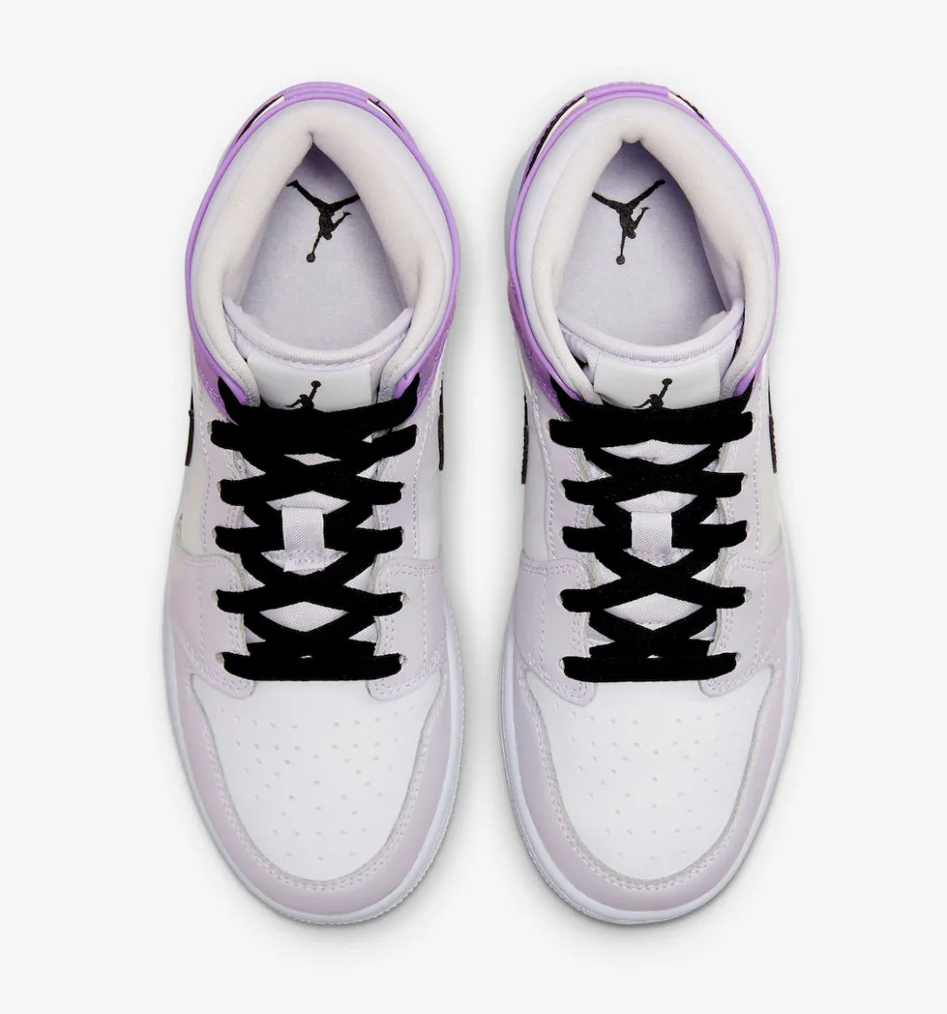 Air Jordan 1 Mid GS Barely Grape White Rush Fuchsia Black DQ8423-501