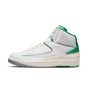 AIR JORDAN 2 RETRO - WHITE/LUCKY GREEN-SAIL-LT STEEL GREY