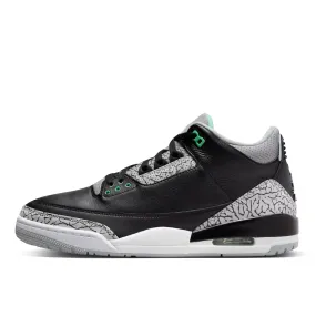 AIR JORDAN 3 RETRO GREEN GLOW - BLACK/GREEN GLOW-WOLF GREY-WHITE