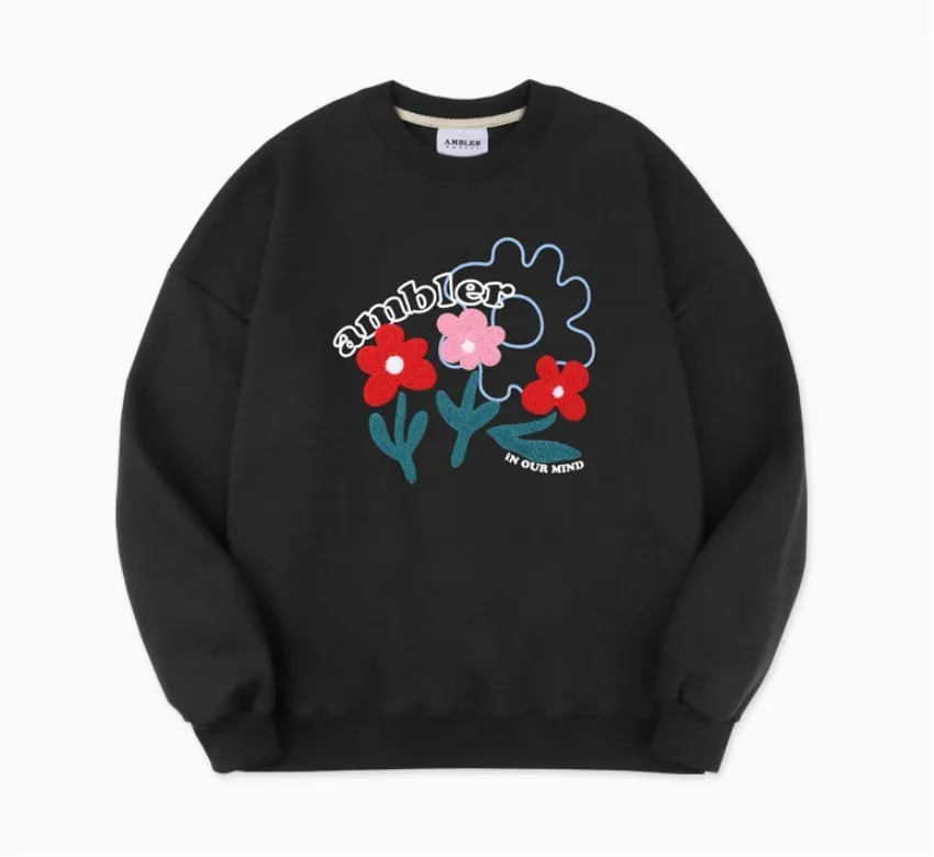 AMBLER  |Unisex Street Style Logo Sweatshirts