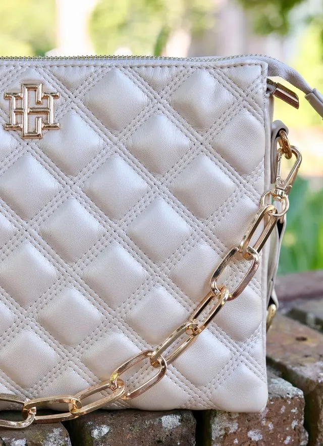 Ariana Crossbody Pearl Quilted DQ RESTOCK END OF SEPTEMBER