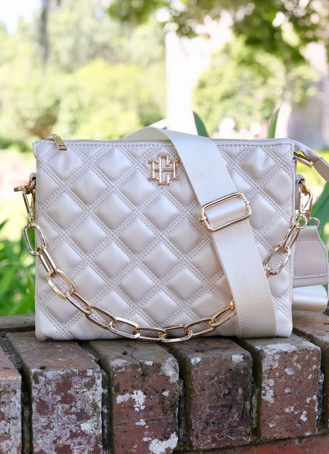 Ariana Crossbody Pearl Quilted DQ RESTOCK END OF SEPTEMBER