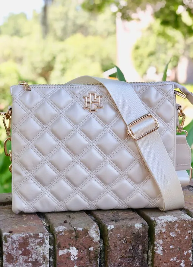 Ariana Crossbody Pearl Quilted DQ RESTOCK END OF SEPTEMBER