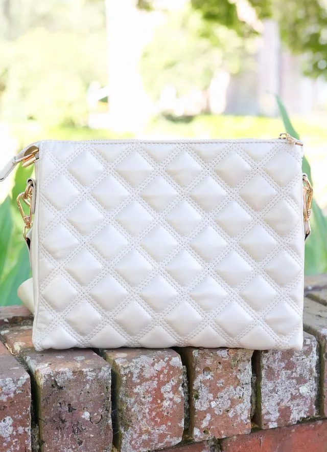 Ariana Crossbody Pearl Quilted DQ RESTOCK END OF SEPTEMBER