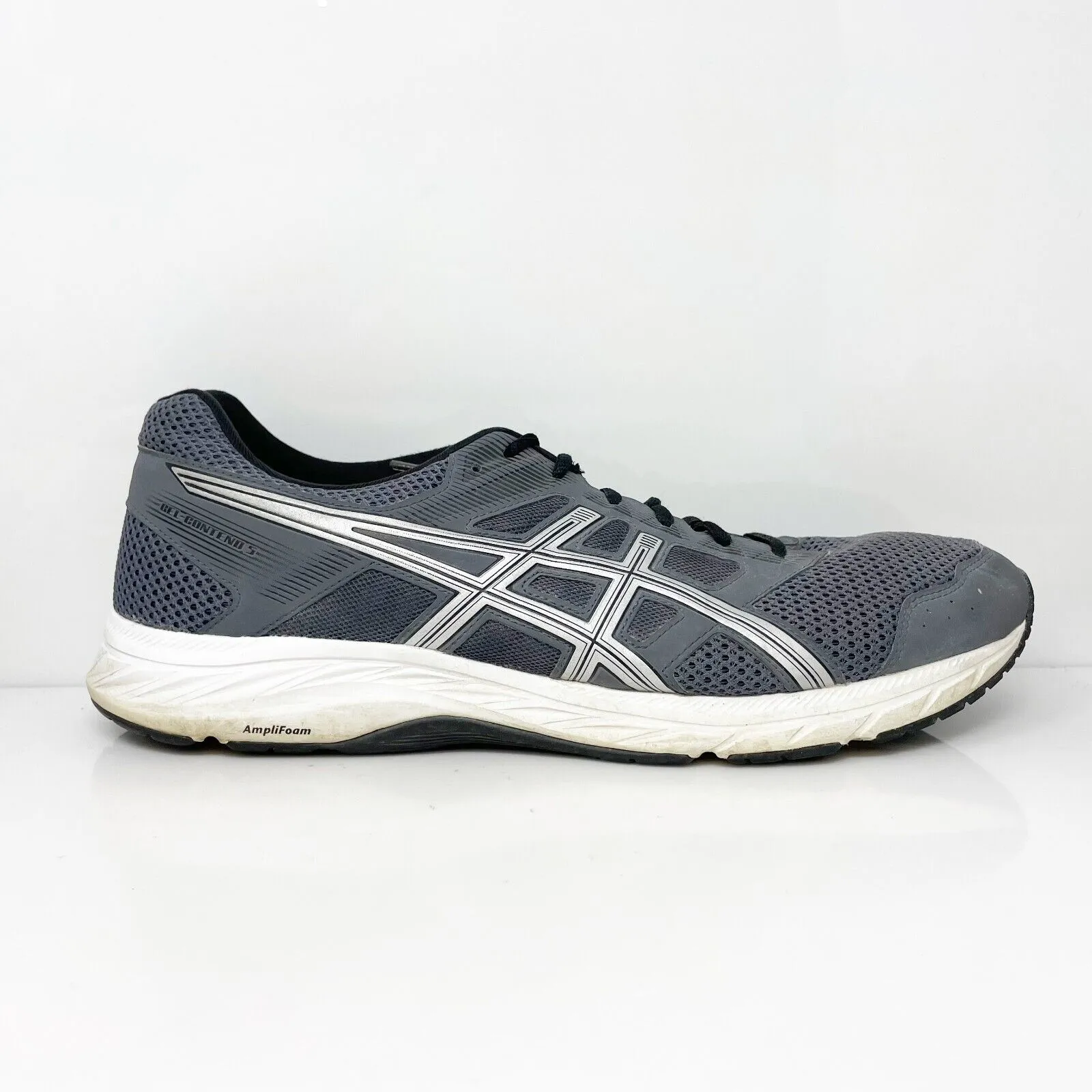 Asics Mens Gel Contend 5 1011A256 Gray Running Shoes Sneakers Size 14