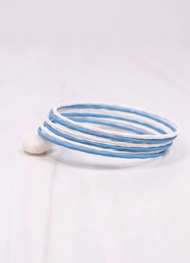 Autry Bangle Set CAROLINA BLUE