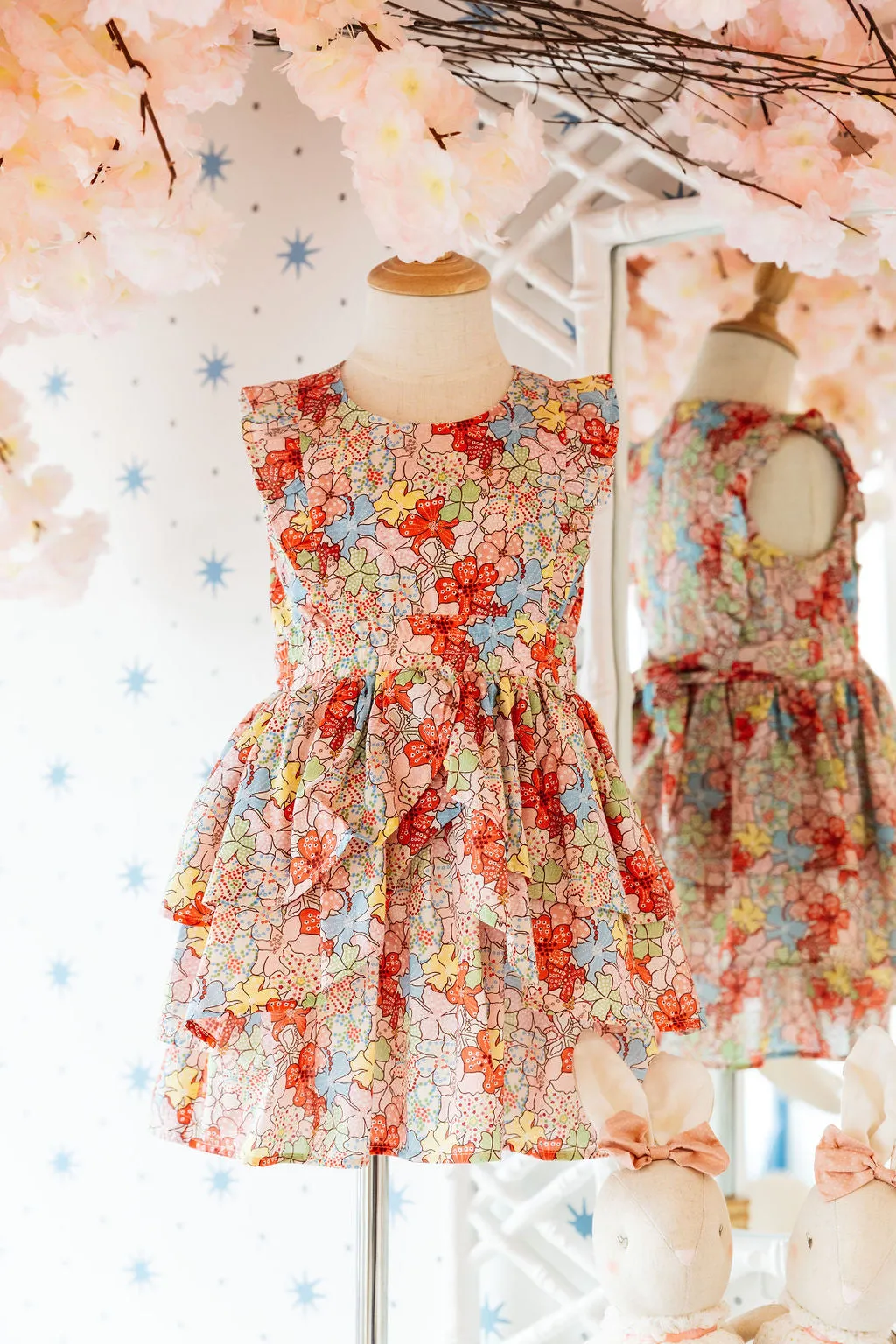 Ava Smocked Dress - Poppy Floral