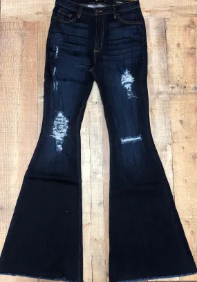 Bell Bottom Jeans - Dark Blue