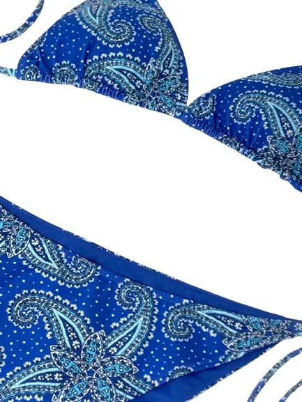 BIKINI A TRIANGOLO FANTASIA BLU