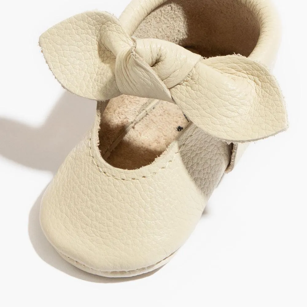 Birch Knotted Bow Baby Shoe