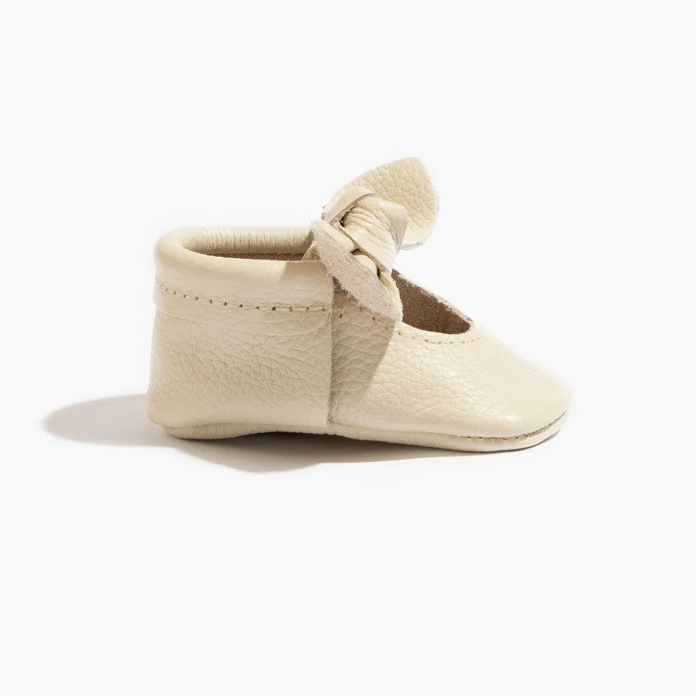 Birch Knotted Bow Baby Shoe