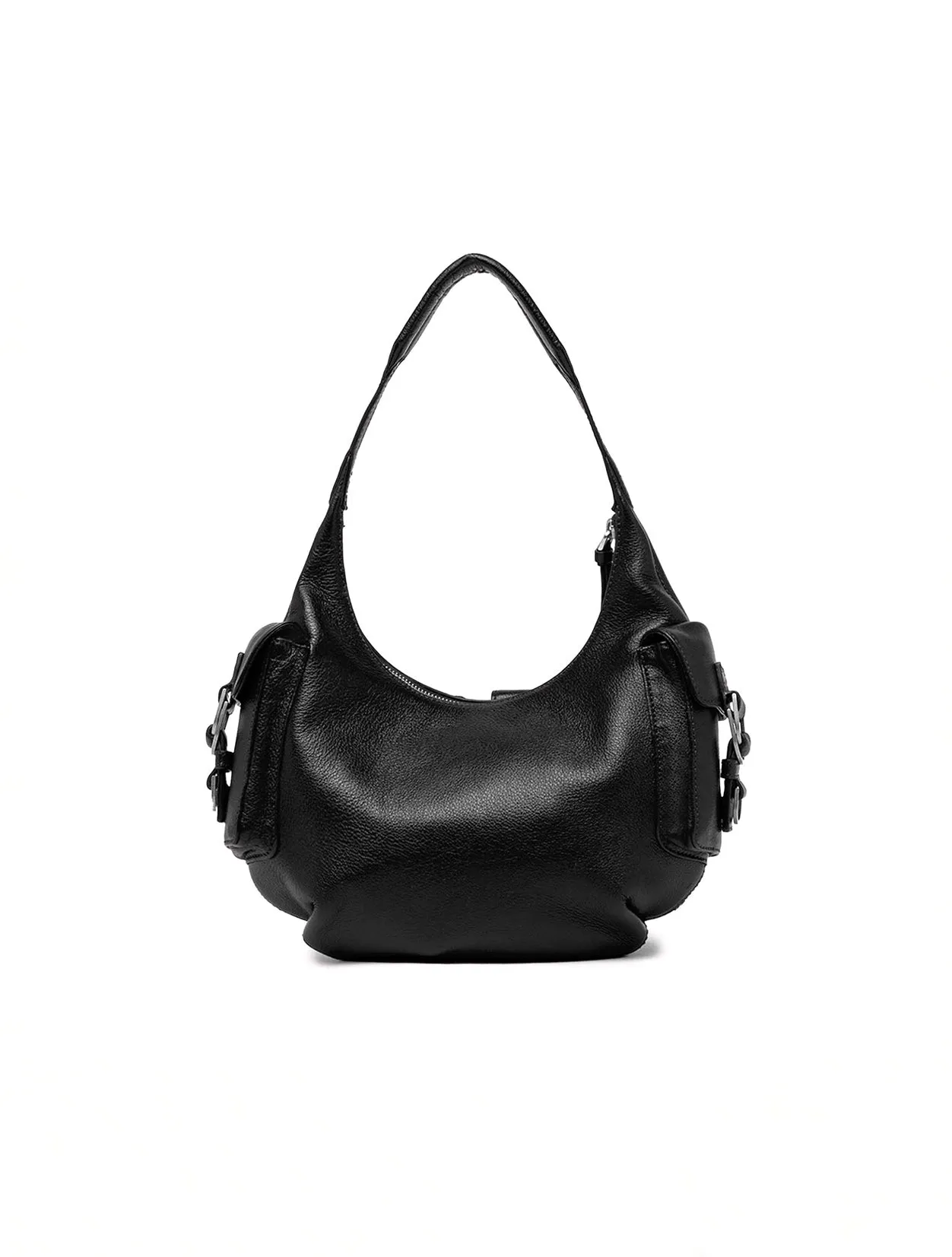 Blumarine Small Black Cargo Pocket Hobo Bag