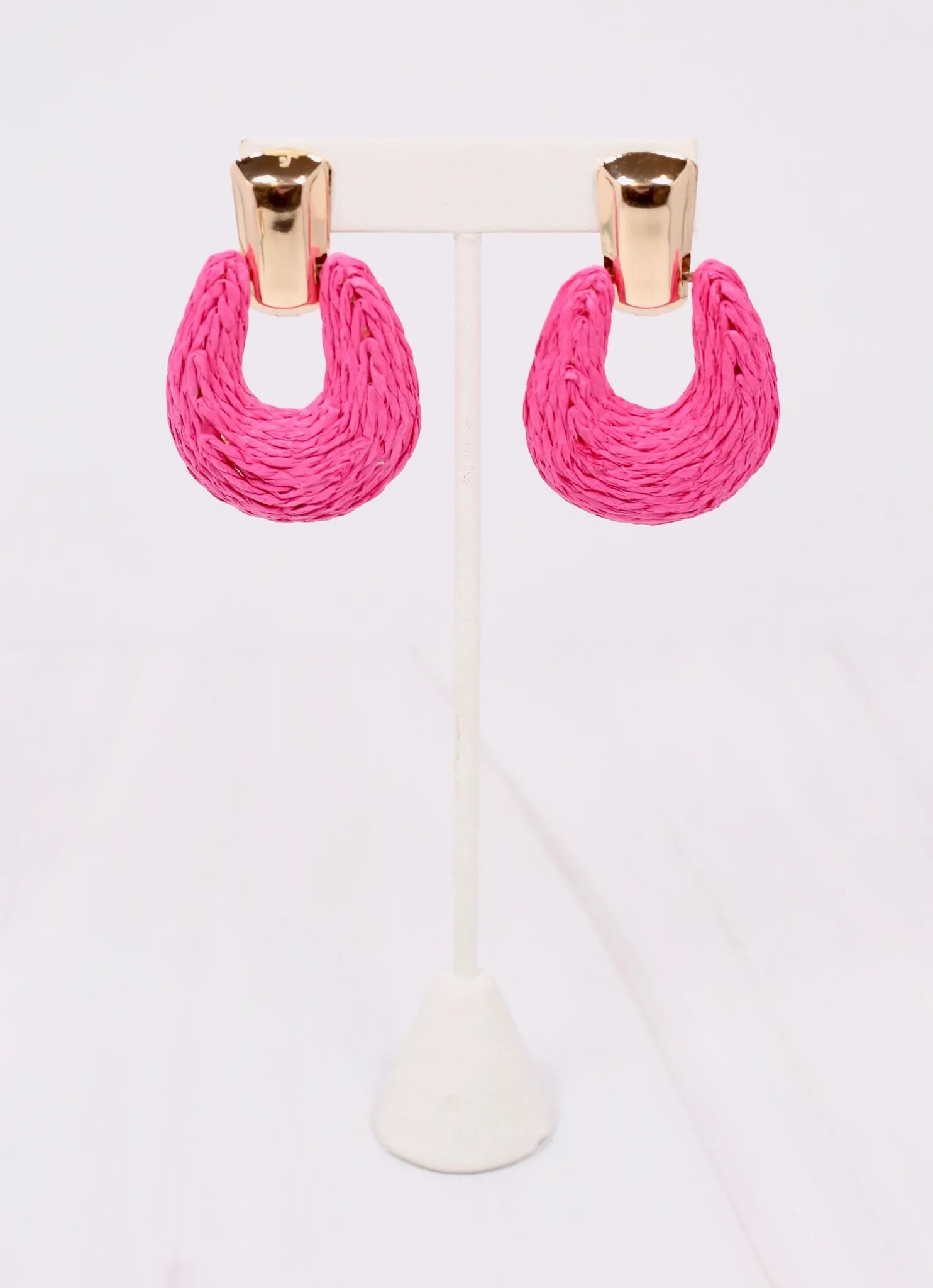 Brierwood Wrapped Drop Earring HOT PINK