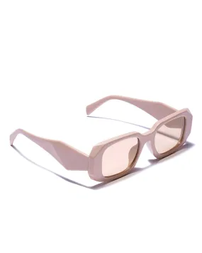 Brown Toned with Polycarbonate UV Protected Lens Rectangle Sunglass for women