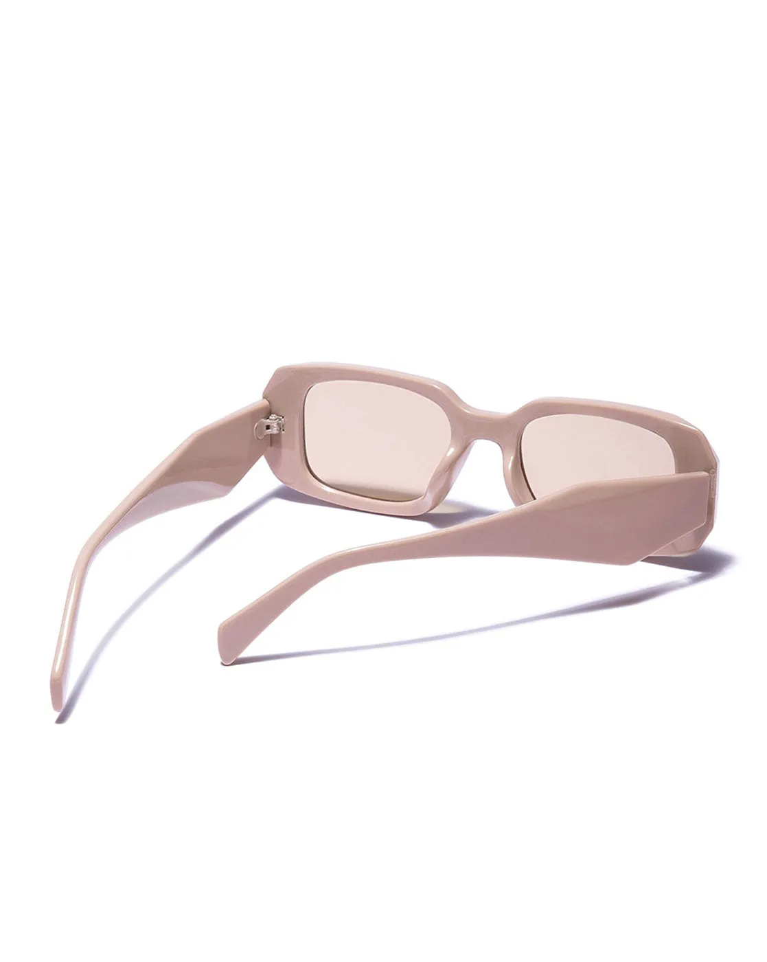 Brown Toned with Polycarbonate UV Protected Lens Rectangle Sunglass for women