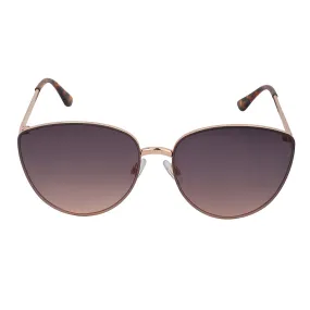 Carlton London Rose Gold & Brown Toned Uv Protected Cateye Sunglasses For Women