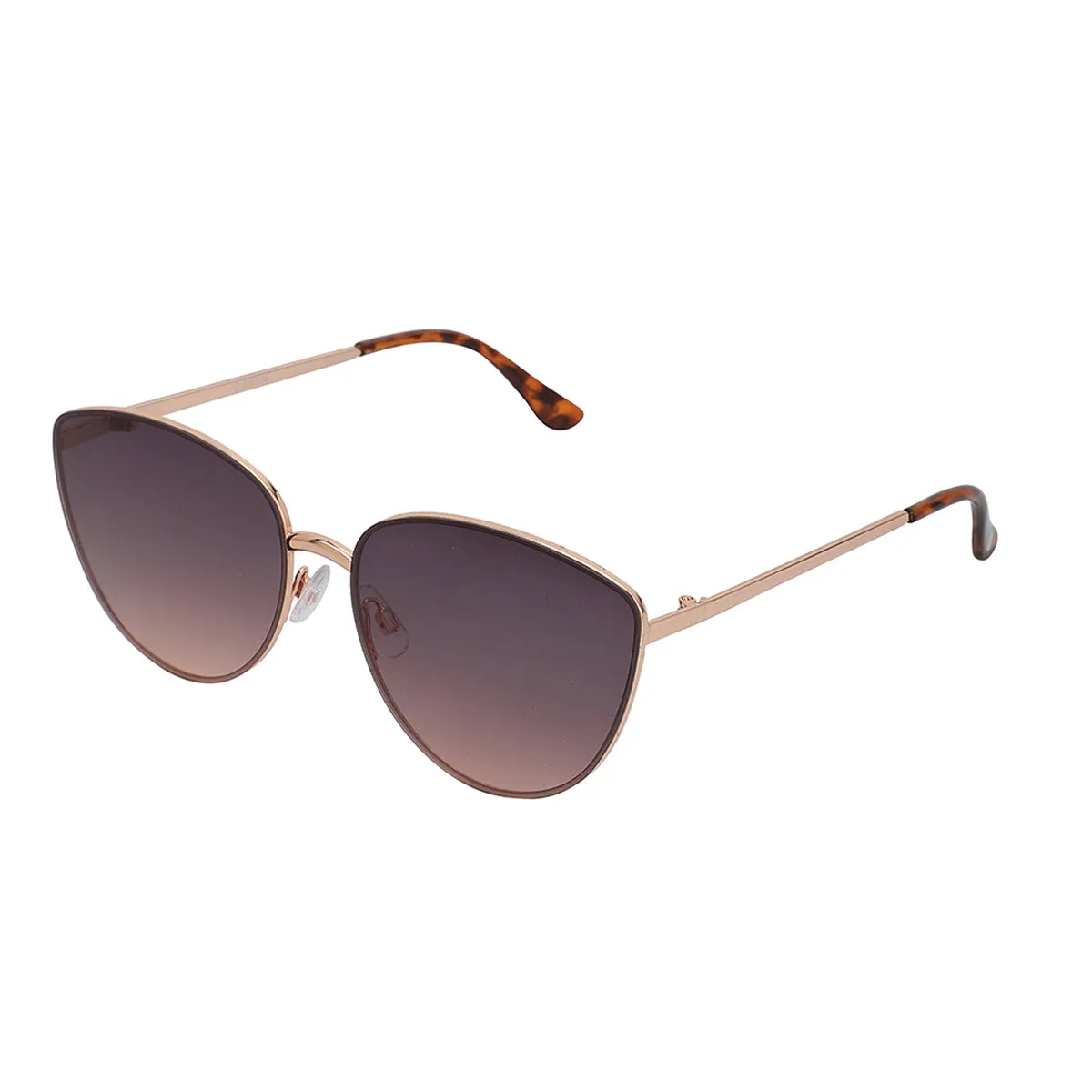 Carlton London Rose Gold & Brown Toned Uv Protected Cateye Sunglasses For Women