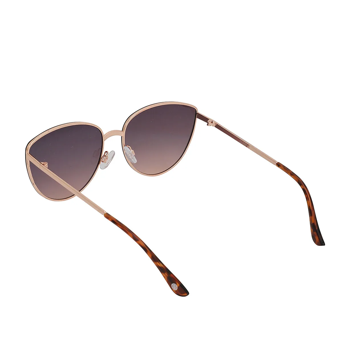 Carlton London Rose Gold & Brown Toned Uv Protected Cateye Sunglasses For Women