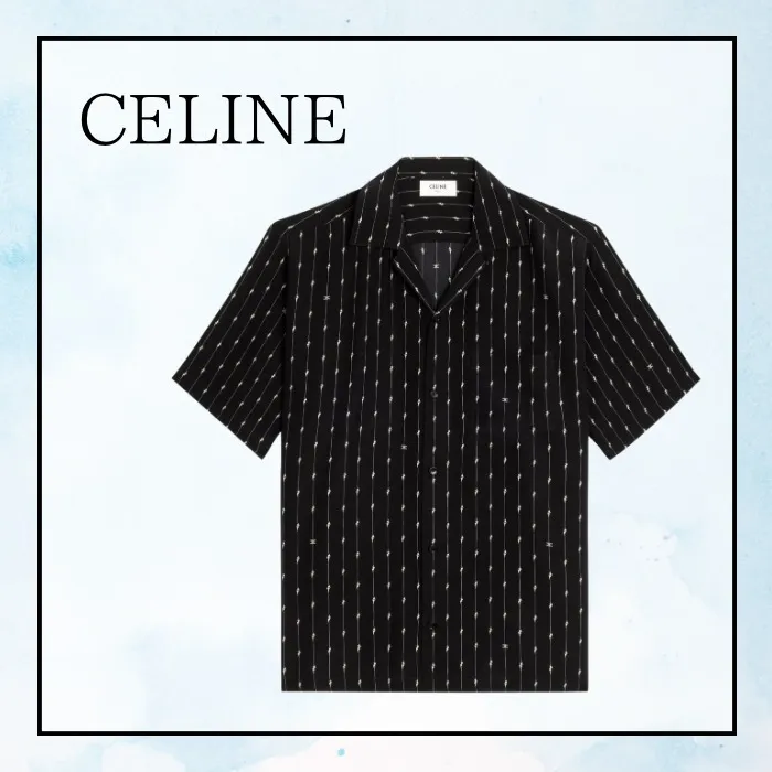 CELINE  |Unisex Plain Short Sleeves Luxury Outlet Shirts