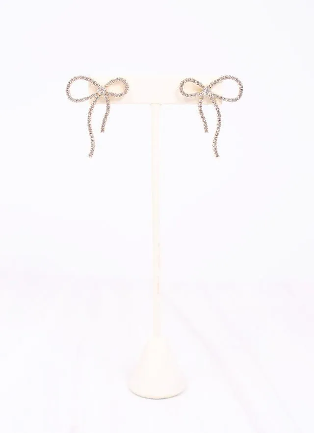 Christiana CZ Bow Earring GOLD