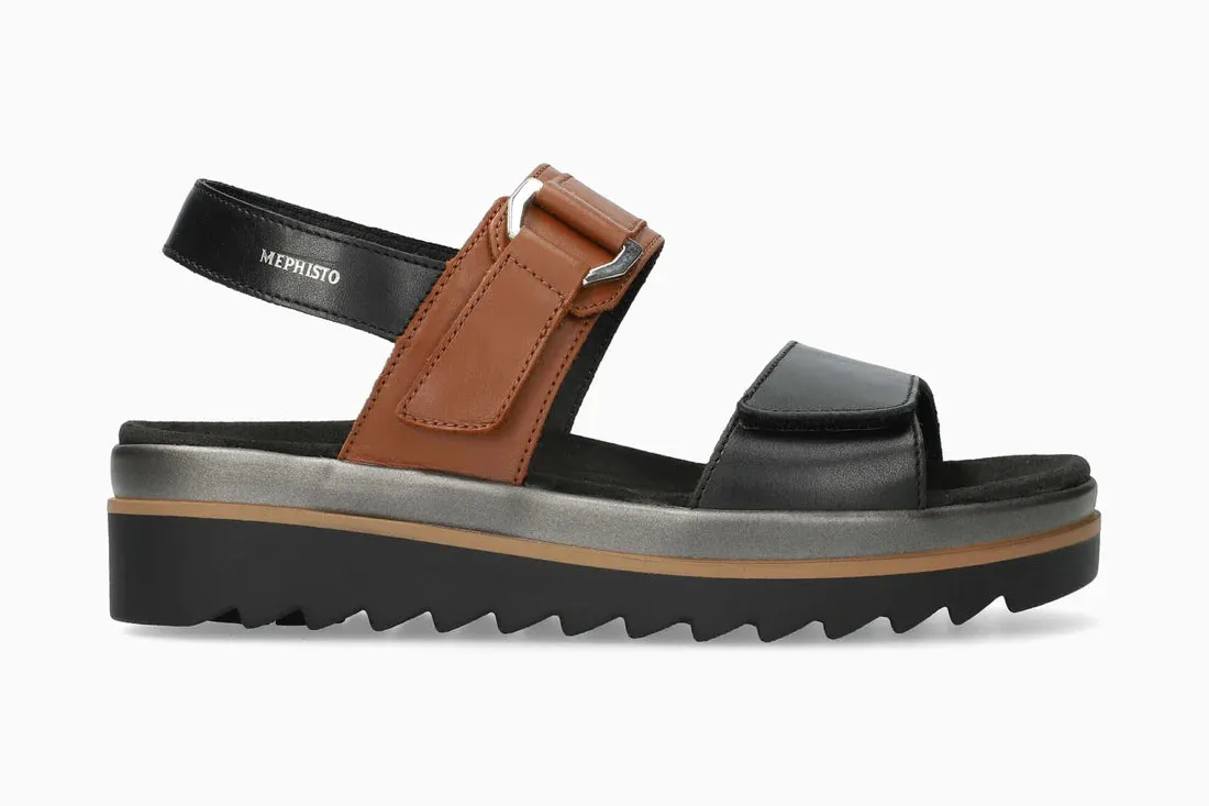  Dakota Casual Buckle Platform Sandal in Black  