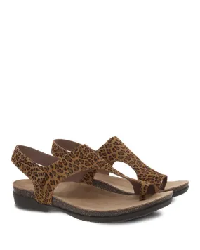 Dansko Womens Reece Sandal- Leopard Suede