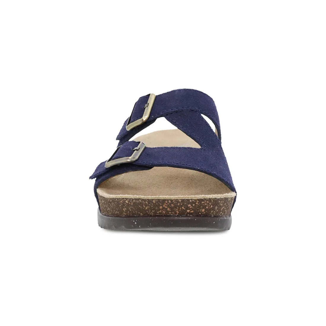  Dayna Two Strap Suede Sandal in Navy  