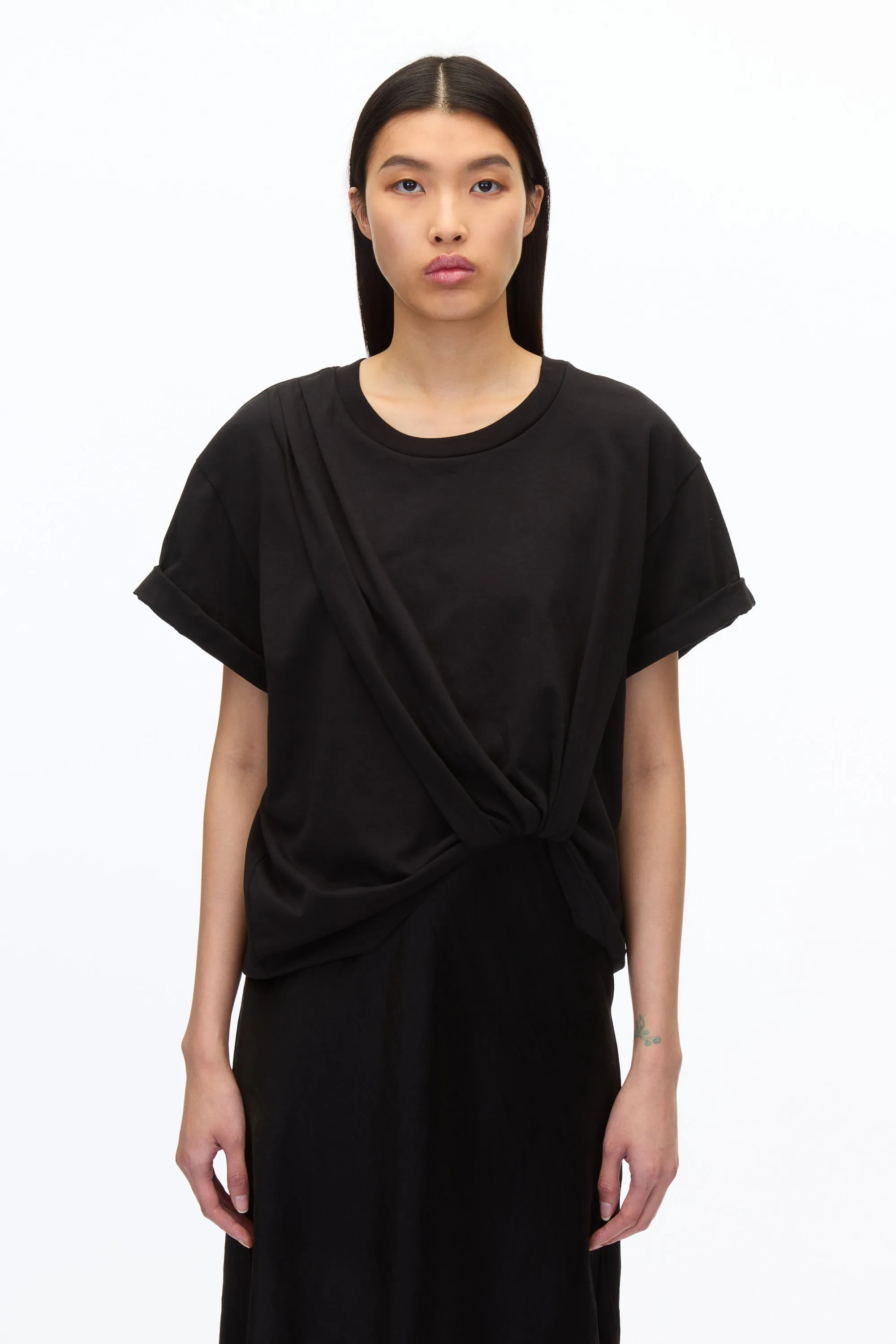 Draped T-Shirt Slip Combo Dress