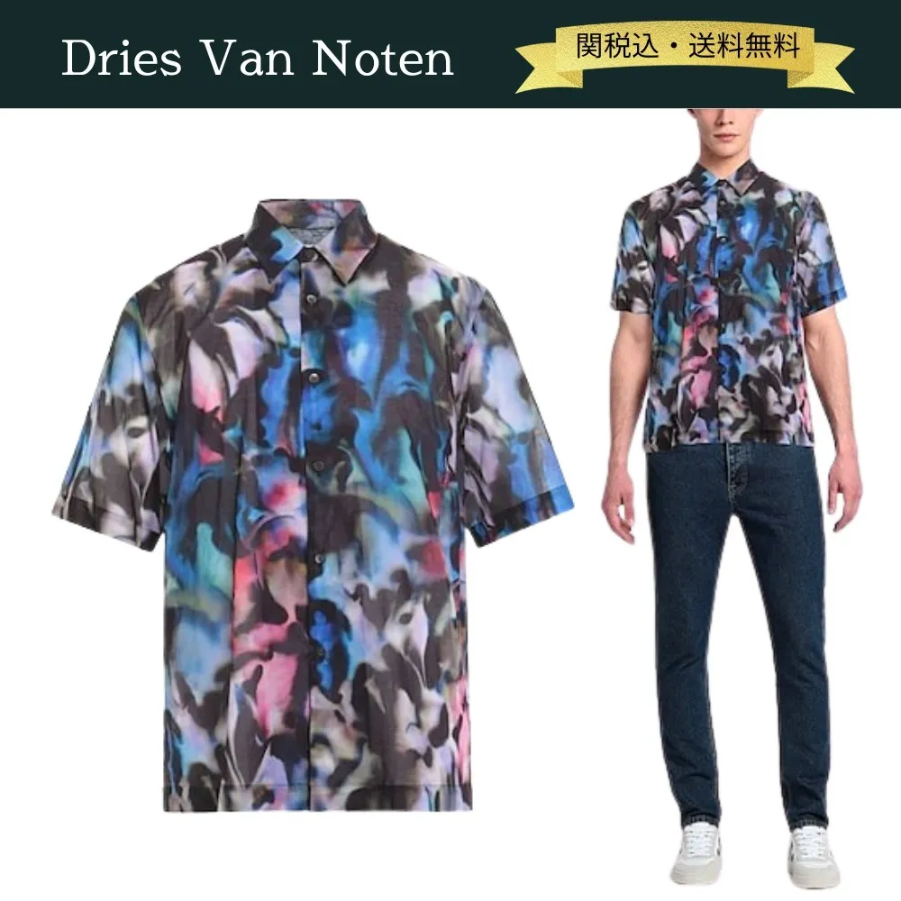 Dries Van Noten  |Flower Patterns Tropical Patterns Unisex Street Style Cotton