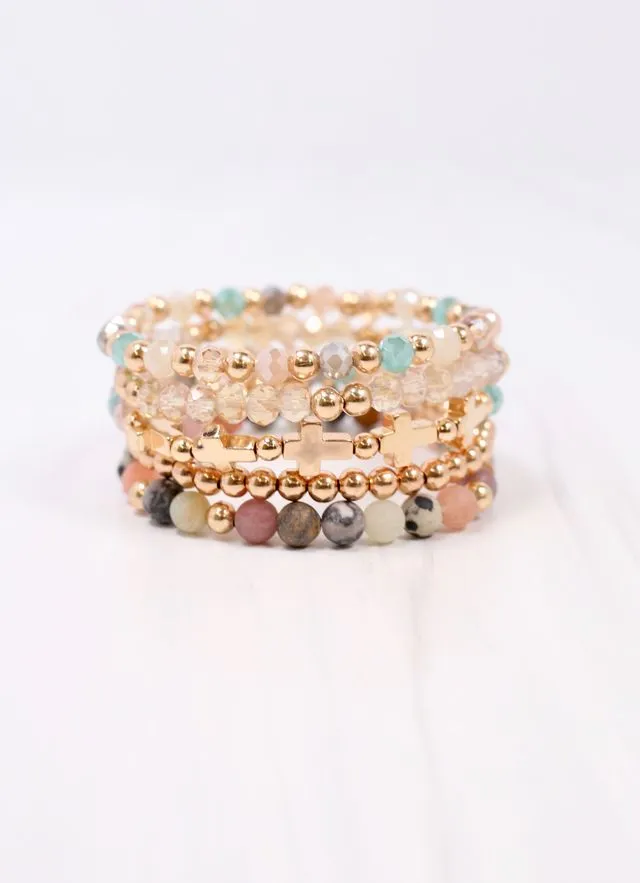 Dursley Cross Bracelet Set MULTI