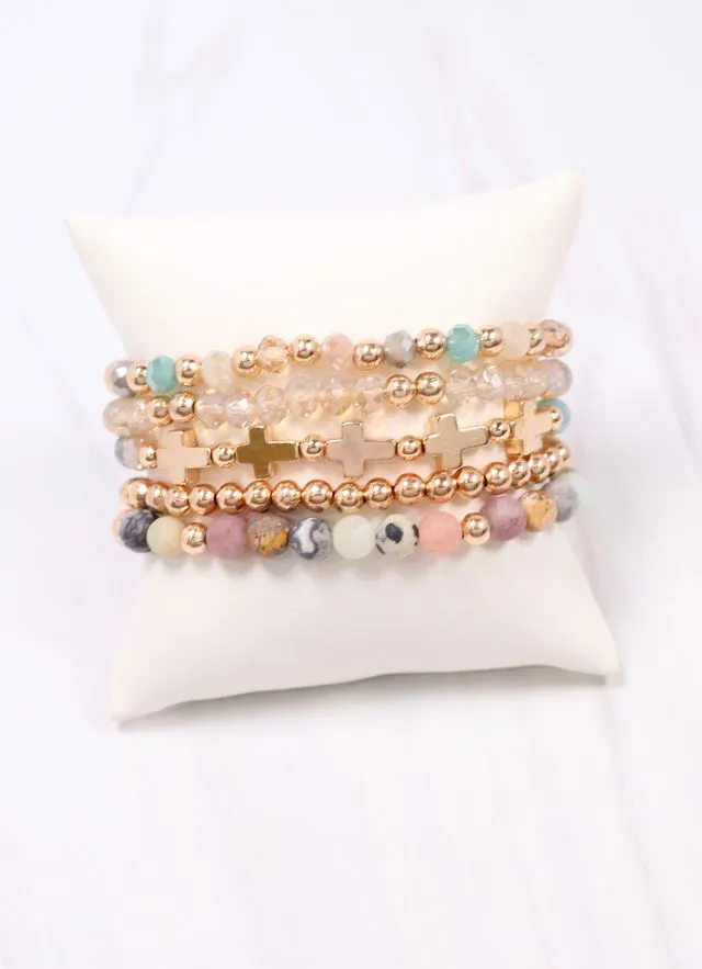 Dursley Cross Bracelet Set MULTI