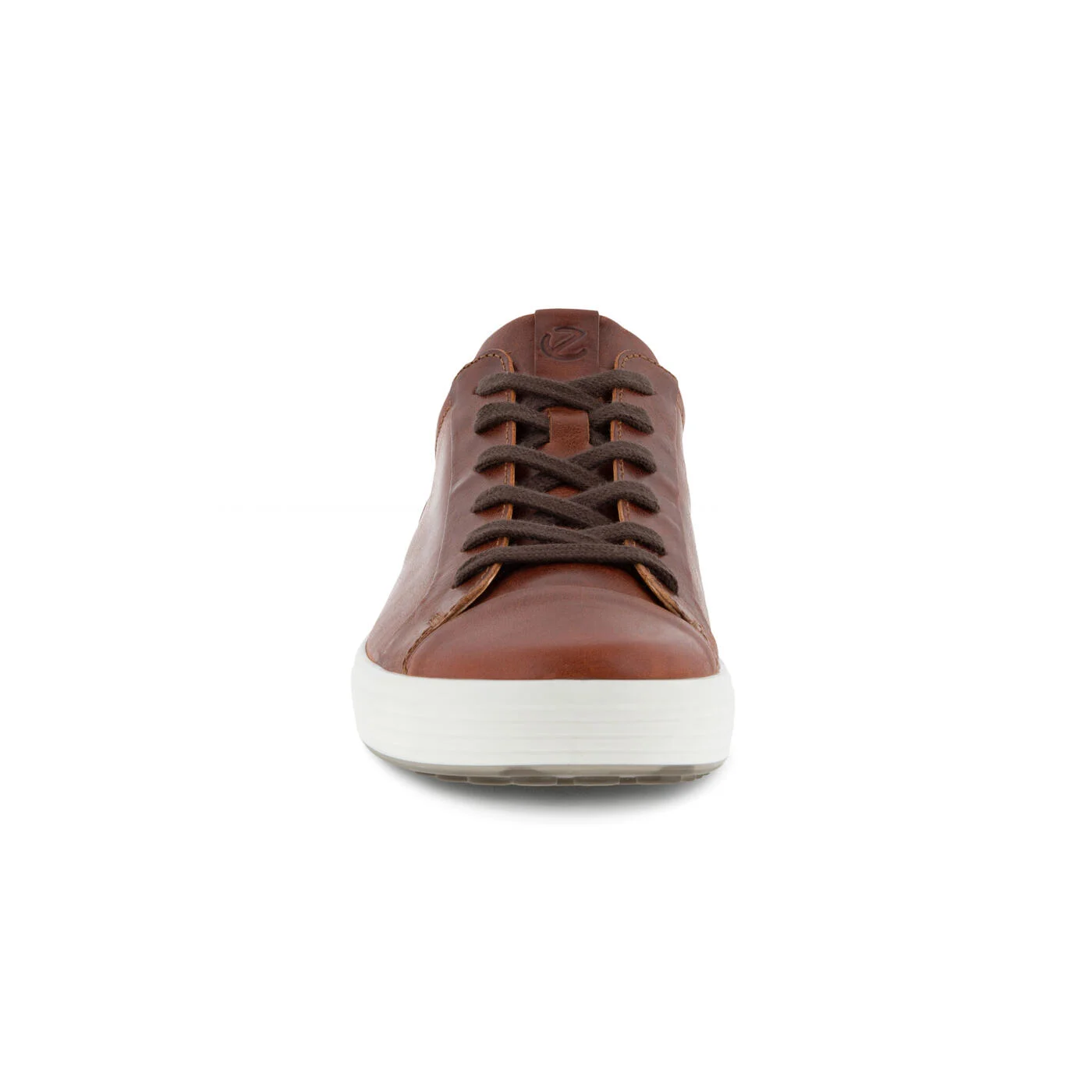 Ecco Mens Soft 7 Lace Up City Sneakers- Cognac