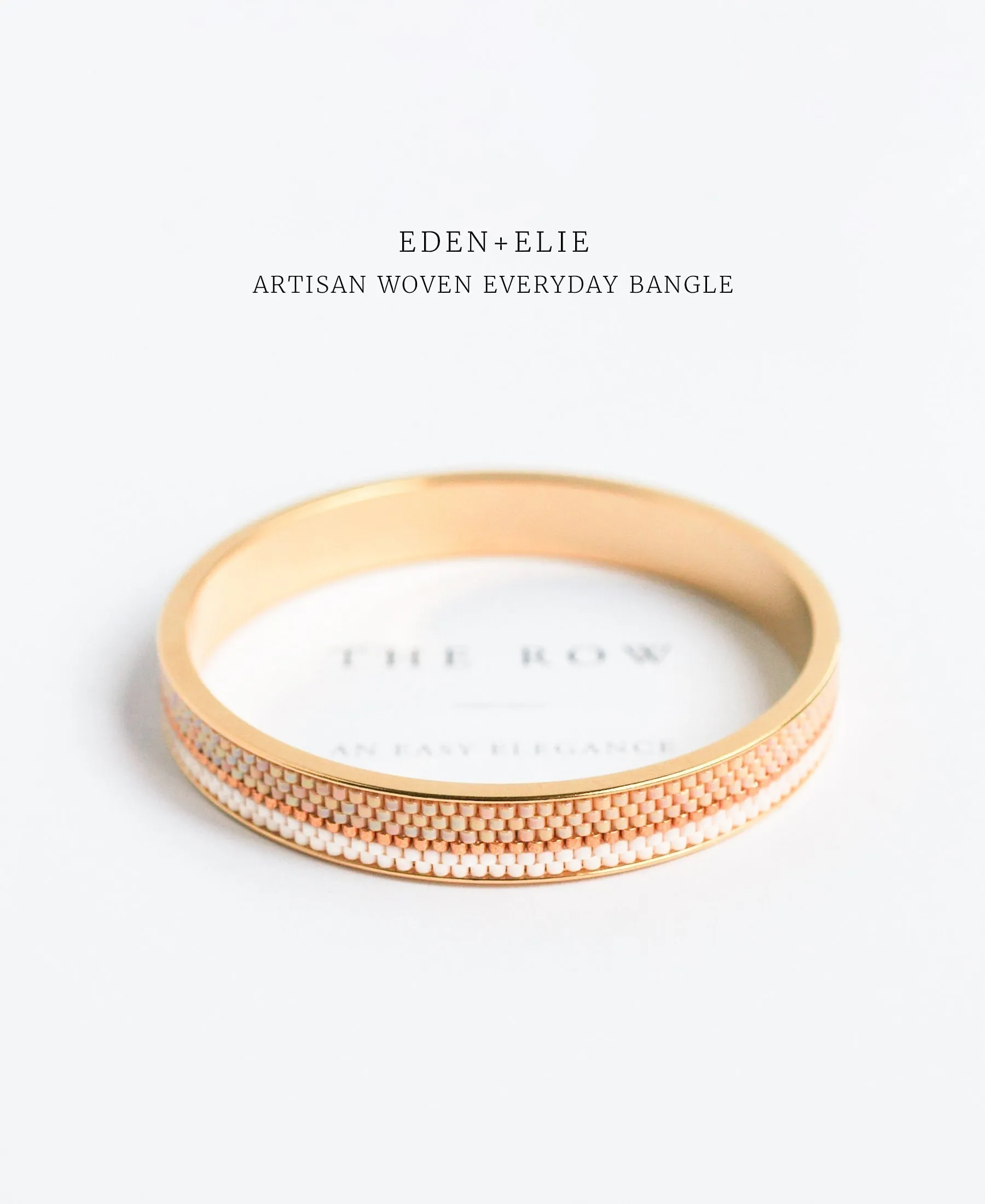 EDEN + ELIE Everyday gold narrow bangle - suede