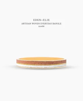 EDEN + ELIE Everyday gold narrow bangle - suede