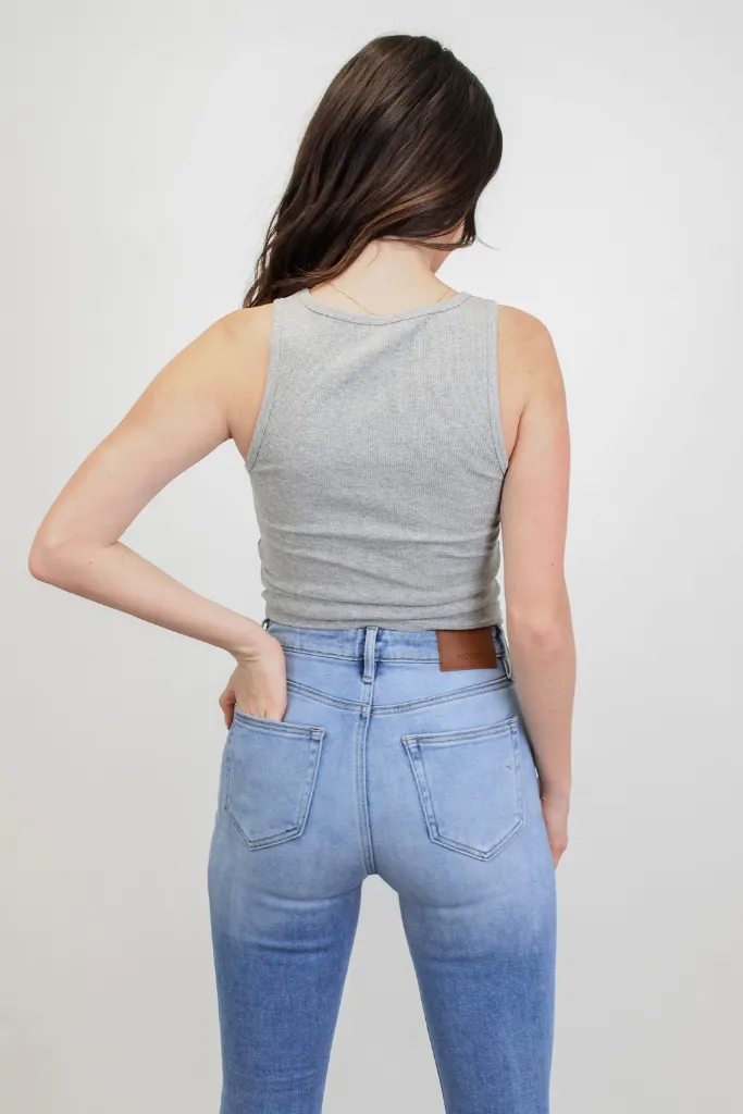 Essy Rib Tank in Grey by Z Supply