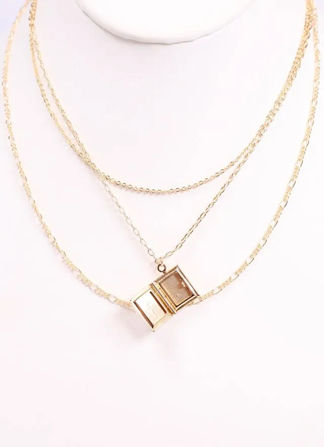 Eugenia Layered Cross Necklace GOLD