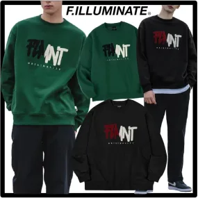 F.ILLUMINATE  |Unisex Street Style Logo Sweatshirts