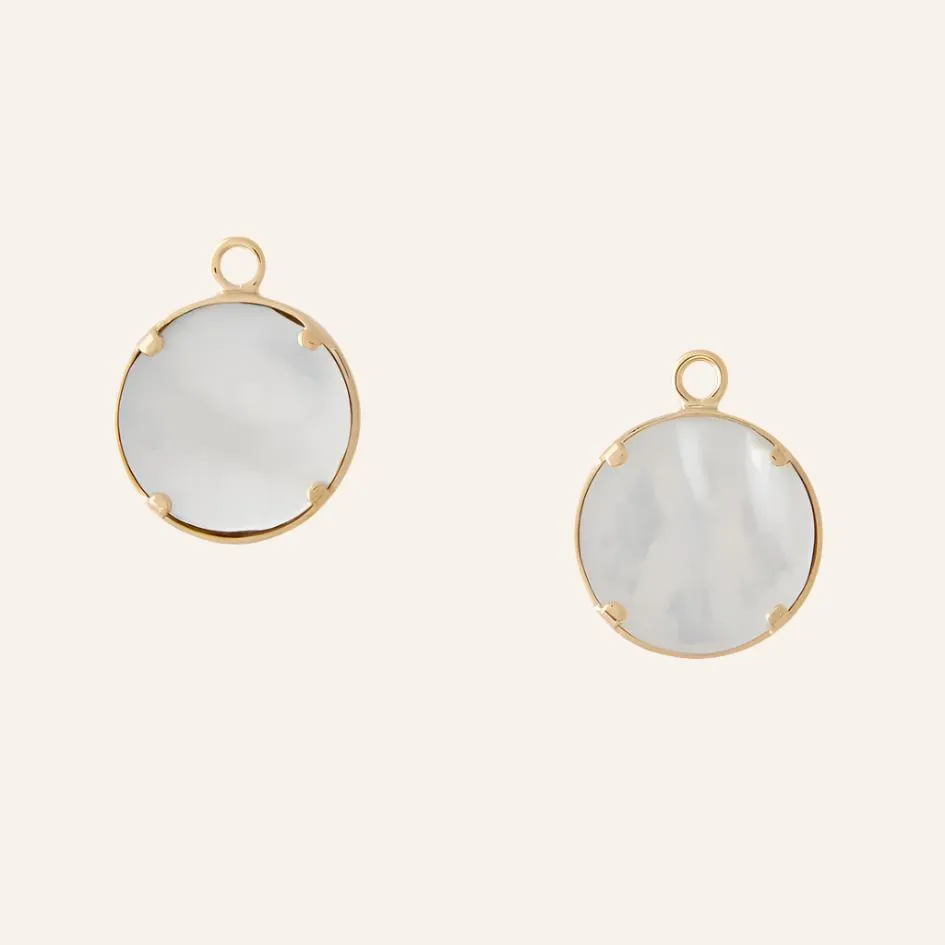 Freshwater Grey Mabe Pearl Earring Drops