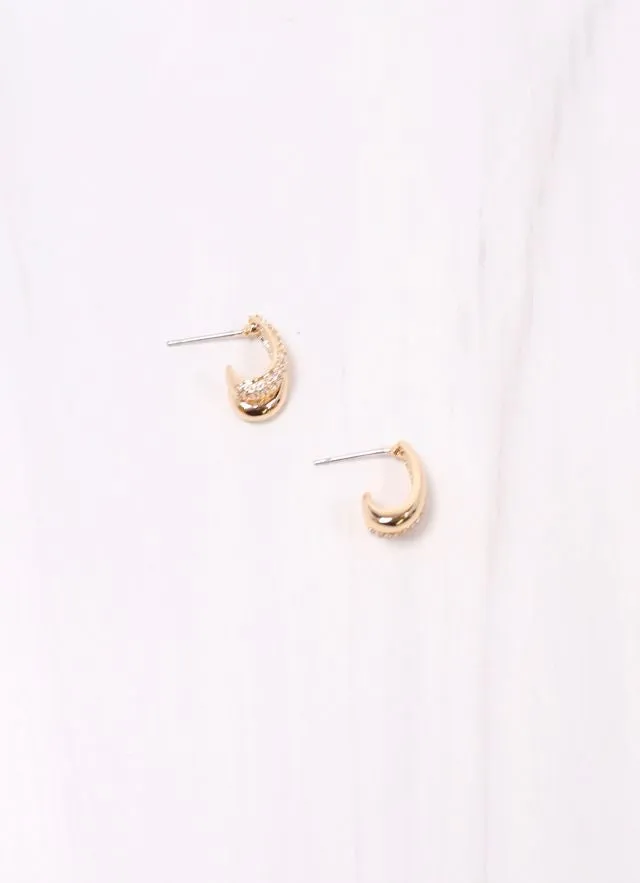 Gambon CZ Hoop Earring GOLD