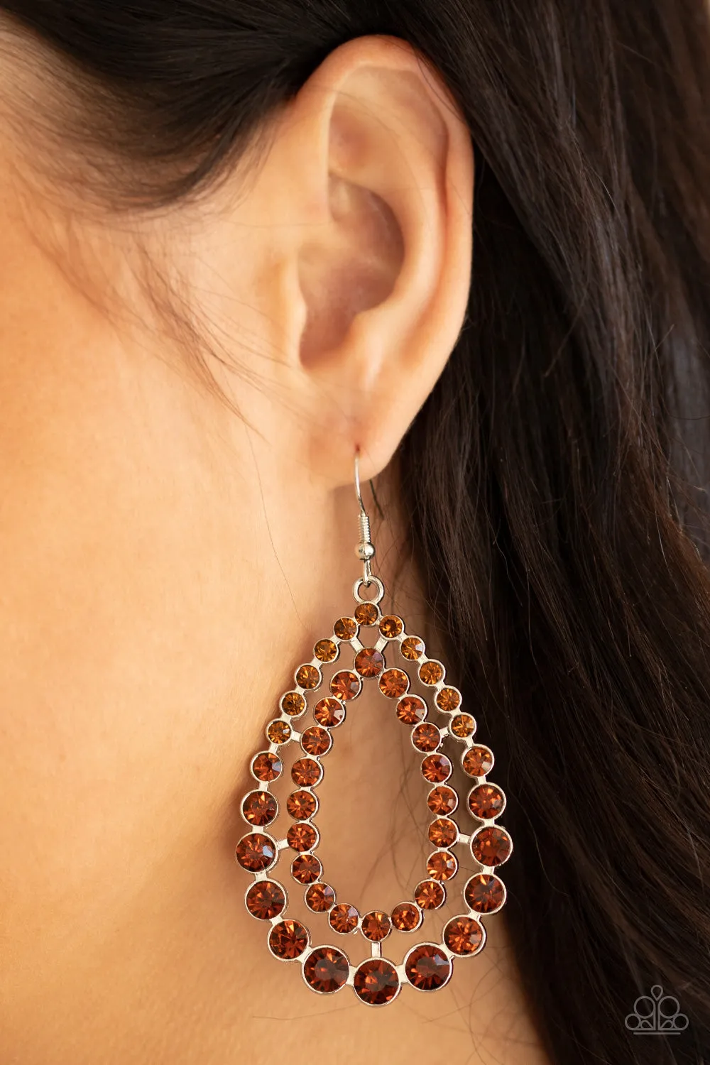 Glacial Glaze - Brown Earring