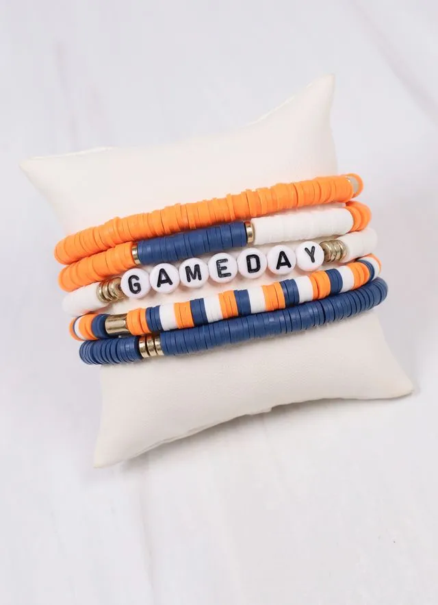 Go Team Bracelet Set NAVY ORANGE