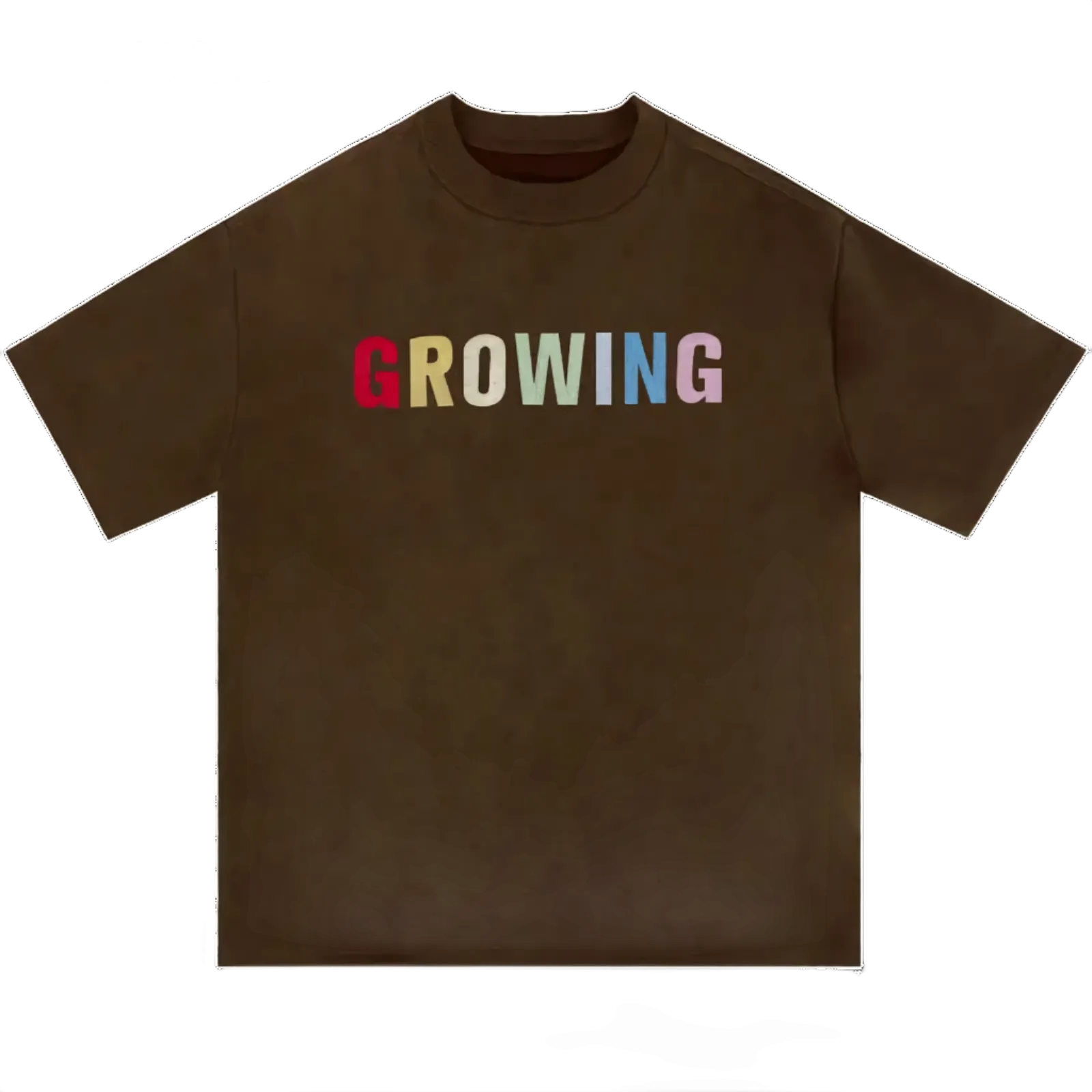 'Growing' Embroidered Suede T-Shirt