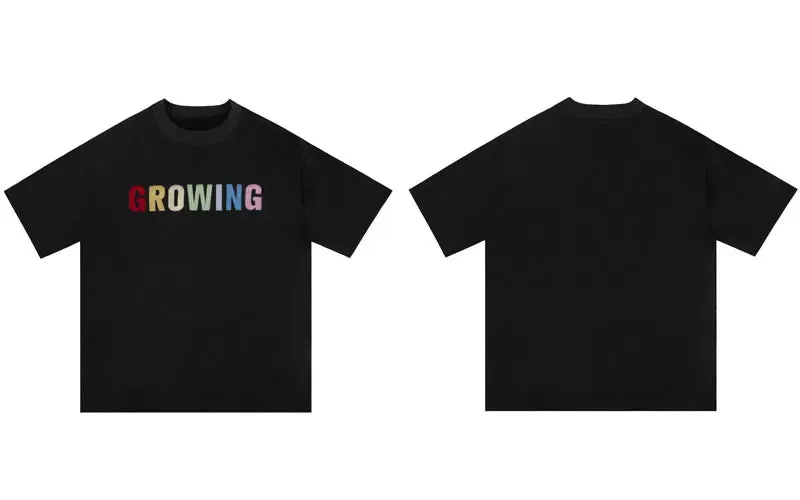 'Growing' Embroidered Suede T-Shirt