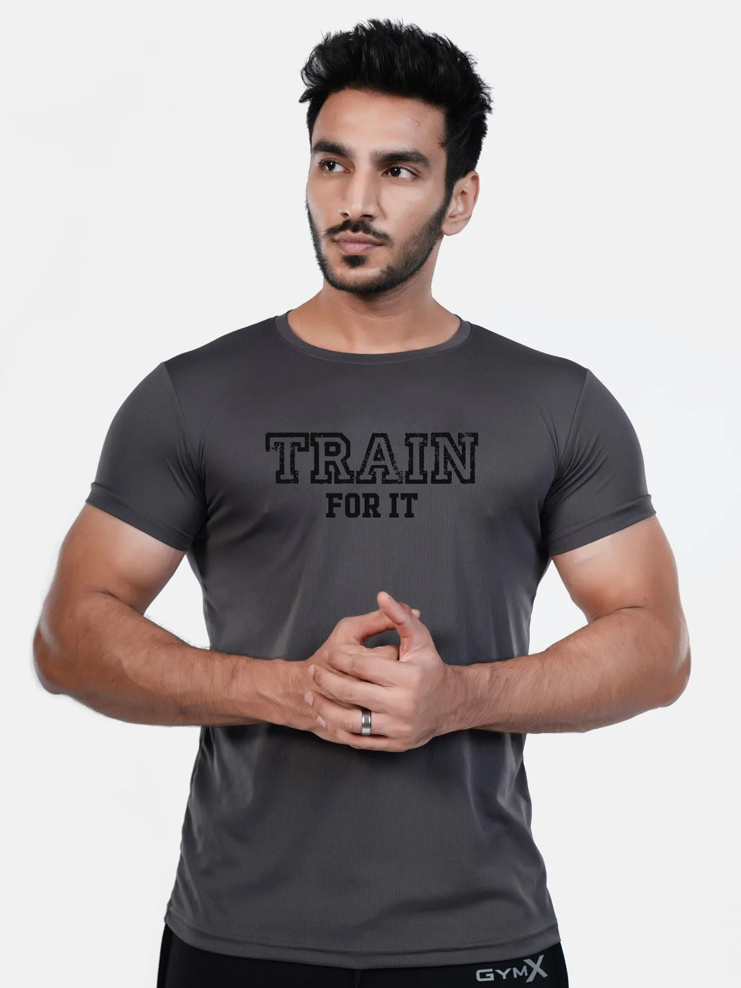 GymX Ultra Lite Grey Tee: Train For It - Sale