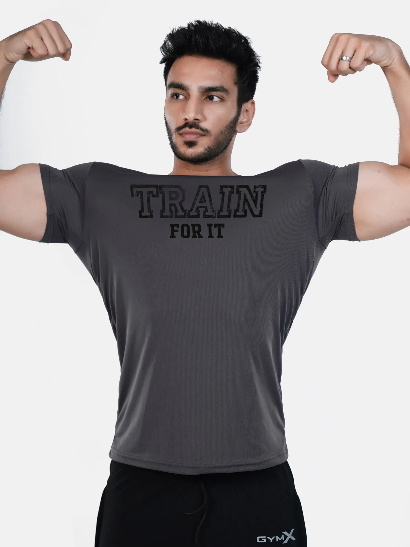 GymX Ultra Lite Grey Tee: Train For It - Sale