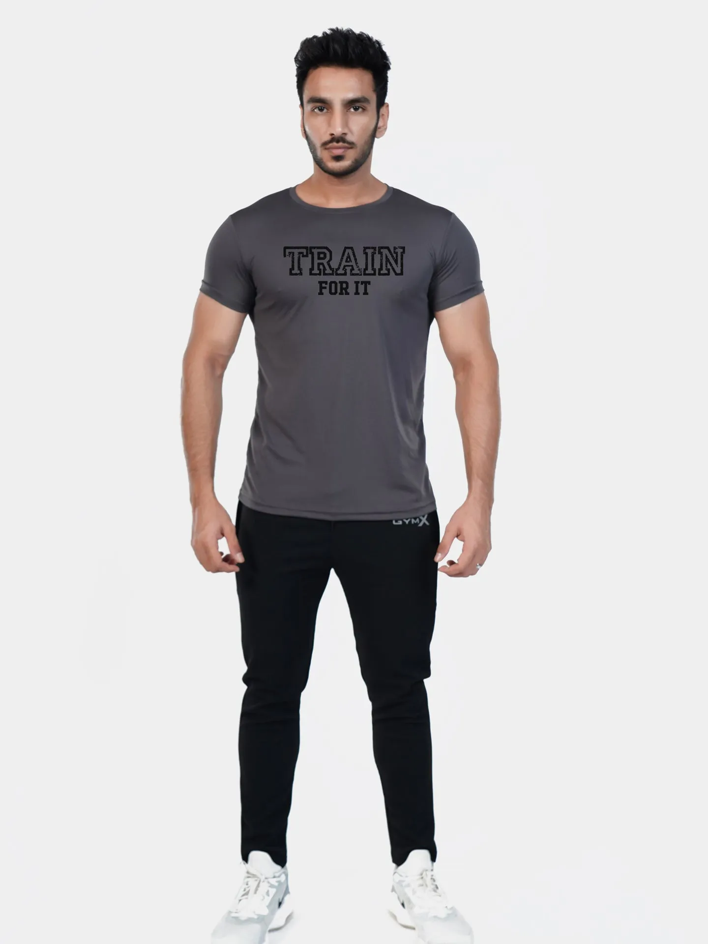 GymX Ultra Lite Grey Tee: Train For It - Sale